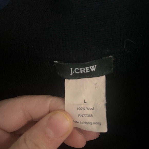 J. Crew 100% Wool Black Double-Breasted Peacoat Jacket Large - Picture 3 of 4